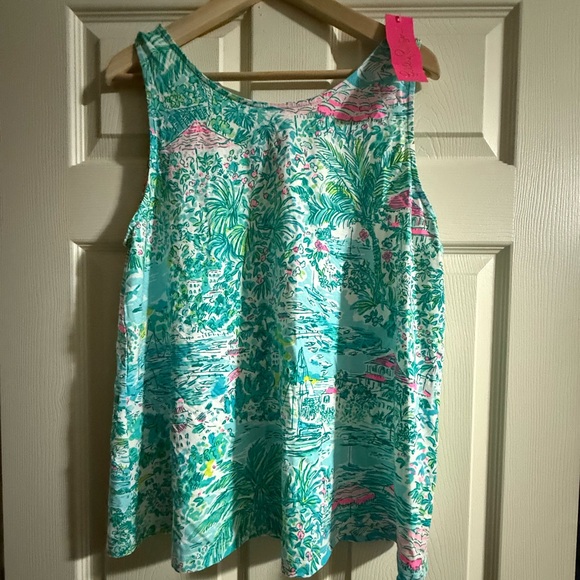 NWT Lilly Pulitzer Kristen Top in Sunshine City Print New Size XL - Picture 4 of 7